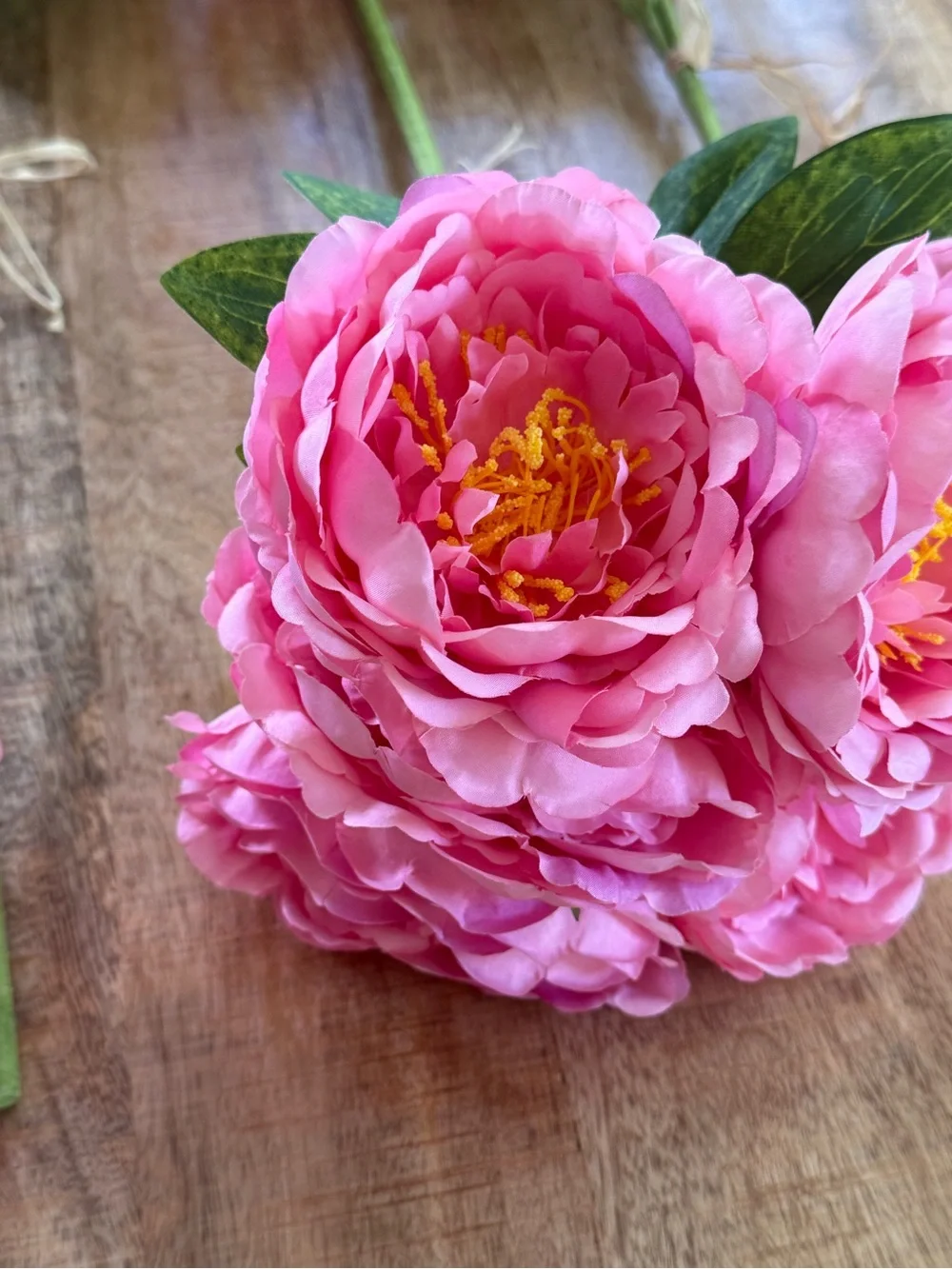 Beautiful Kirkton House Pink Faux Peony Flowers 22” Artificial Floral Stems